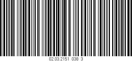 Código de barras (EAN, GTIN, SKU, ISBN): '02.03.2151_038_3'