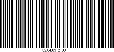Código de barras (EAN, GTIN, SKU, ISBN): '02.04.0312_001_1'