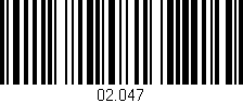 Código de barras (EAN, GTIN, SKU, ISBN): '02.047'