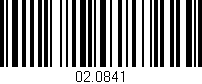 Código de barras (EAN, GTIN, SKU, ISBN): '02.0841'