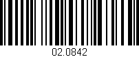 Código de barras (EAN, GTIN, SKU, ISBN): '02.0842'