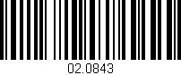 Código de barras (EAN, GTIN, SKU, ISBN): '02.0843'