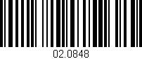Código de barras (EAN, GTIN, SKU, ISBN): '02.0848'