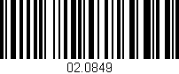 Código de barras (EAN, GTIN, SKU, ISBN): '02.0849'