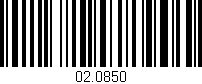 Código de barras (EAN, GTIN, SKU, ISBN): '02.0850'