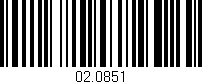 Código de barras (EAN, GTIN, SKU, ISBN): '02.0851'