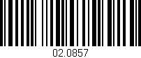 Código de barras (EAN, GTIN, SKU, ISBN): '02.0857'