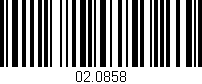 Código de barras (EAN, GTIN, SKU, ISBN): '02.0858'