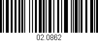 Código de barras (EAN, GTIN, SKU, ISBN): '02.0862'