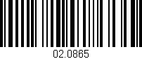 Código de barras (EAN, GTIN, SKU, ISBN): '02.0865'