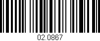 Código de barras (EAN, GTIN, SKU, ISBN): '02.0867'