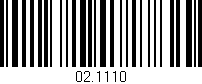 Código de barras (EAN, GTIN, SKU, ISBN): '02.1110'