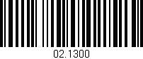 Código de barras (EAN, GTIN, SKU, ISBN): '02.1300'