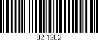 Código de barras (EAN, GTIN, SKU, ISBN): '02.1302'