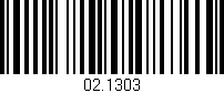 Código de barras (EAN, GTIN, SKU, ISBN): '02.1303'