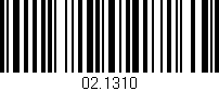 Código de barras (EAN, GTIN, SKU, ISBN): '02.1310'