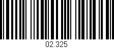 Código de barras (EAN, GTIN, SKU, ISBN): '02.325'
