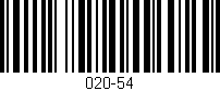 Código de barras (EAN, GTIN, SKU, ISBN): '020-54'