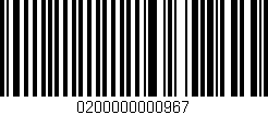 Código de barras (EAN, GTIN, SKU, ISBN): '0200000000967'