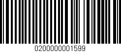 Código de barras (EAN, GTIN, SKU, ISBN): '0200000001599'