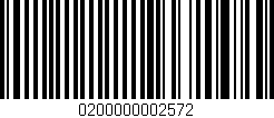 Código de barras (EAN, GTIN, SKU, ISBN): '0200000002572'