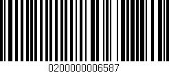 Código de barras (EAN, GTIN, SKU, ISBN): '0200000006587'