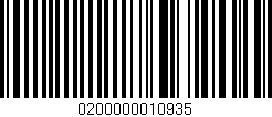 Código de barras (EAN, GTIN, SKU, ISBN): '0200000010935'