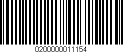 Código de barras (EAN, GTIN, SKU, ISBN): '0200000011154'