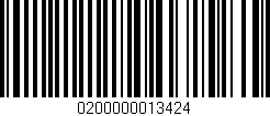 Código de barras (EAN, GTIN, SKU, ISBN): '0200000013424'