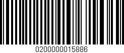 Código de barras (EAN, GTIN, SKU, ISBN): '0200000015886'