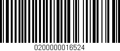 Código de barras (EAN, GTIN, SKU, ISBN): '0200000016524'