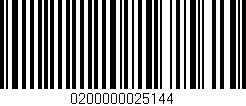 Código de barras (EAN, GTIN, SKU, ISBN): '0200000025144'