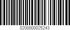 Código de barras (EAN, GTIN, SKU, ISBN): '0200000025243'