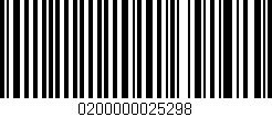 Código de barras (EAN, GTIN, SKU, ISBN): '0200000025298'