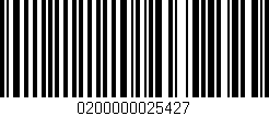 Código de barras (EAN, GTIN, SKU, ISBN): '0200000025427'