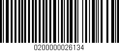 Código de barras (EAN, GTIN, SKU, ISBN): '0200000026134'