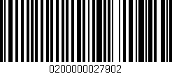 Código de barras (EAN, GTIN, SKU, ISBN): '0200000027902'
