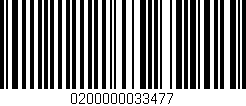 Código de barras (EAN, GTIN, SKU, ISBN): '0200000033477'
