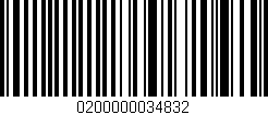 Código de barras (EAN, GTIN, SKU, ISBN): '0200000034832'