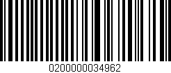 Código de barras (EAN, GTIN, SKU, ISBN): '0200000034962'