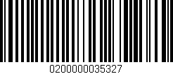 Código de barras (EAN, GTIN, SKU, ISBN): '0200000035327'