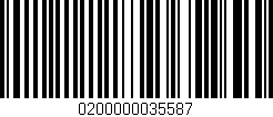 Código de barras (EAN, GTIN, SKU, ISBN): '0200000035587'