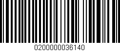 Código de barras (EAN, GTIN, SKU, ISBN): '0200000036140'