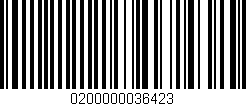 Código de barras (EAN, GTIN, SKU, ISBN): '0200000036423'
