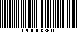 Código de barras (EAN, GTIN, SKU, ISBN): '0200000036591'