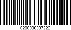 Código de barras (EAN, GTIN, SKU, ISBN): '0200000037222'