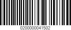 Código de barras (EAN, GTIN, SKU, ISBN): '0200000041502'