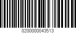 Código de barras (EAN, GTIN, SKU, ISBN): '0200000043513'