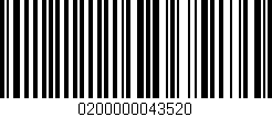 Código de barras (EAN, GTIN, SKU, ISBN): '0200000043520'