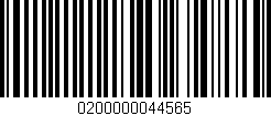 Código de barras (EAN, GTIN, SKU, ISBN): '0200000044565'